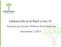Safewords and Red Lines III